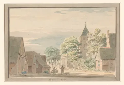 Dorpsgezicht te Den Ham in Overijssel