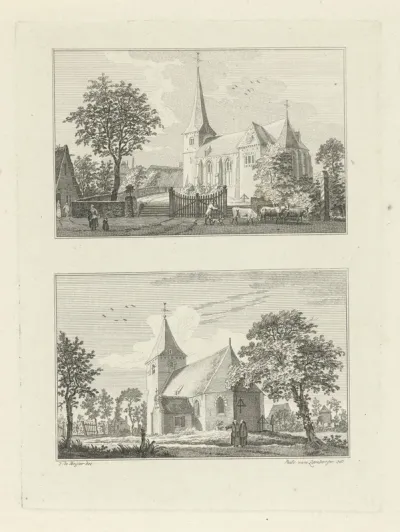 Dorpsgezichten te Kekerdom en Bimmen, 1742