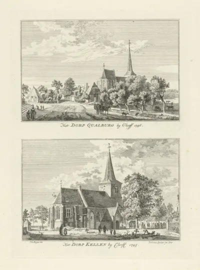 Dorpsgezichten te Qualburg en Kellen, 1745-1746