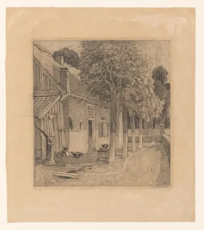 Dorpshuis, waarschijnlijk te Laren