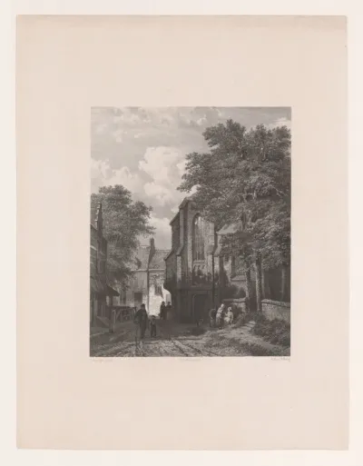 Dorpsstraat bij de kerk