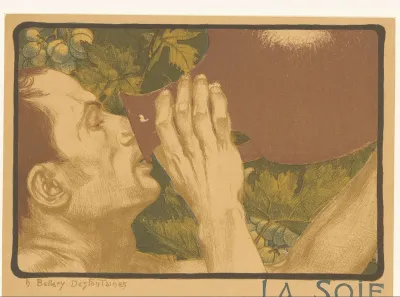 Dorstige man drinkt uit een kruik
