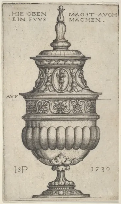 Double Goblet with Oval Medallions