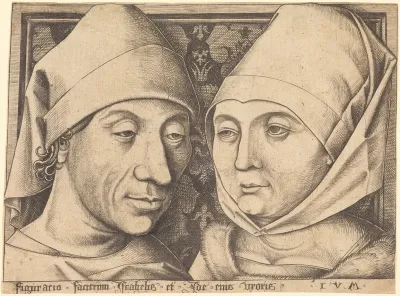 Double Portrait of Israhel van Meckenem and His Wife Ida