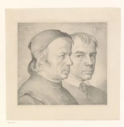 Double Portrait of the Brothers Konrad and Franz Eberhard, Painter and Sculptor