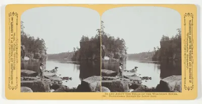 Down stream through the Lower Jaws, No. 206 from the series "In and About the Dells of the Wisconsin River"
