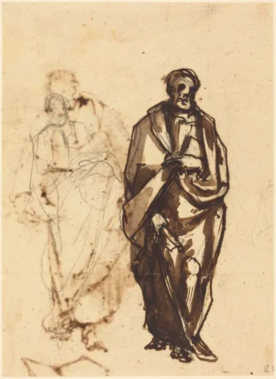 Draped Figure with a Staff