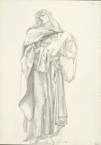 Draped Male Figure (sketchbook #2614)