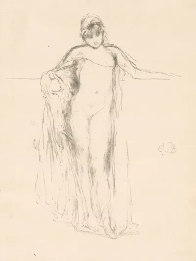 Draped Model, Standing