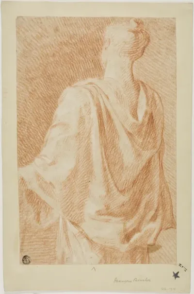 Draped Woman, Seen From Back