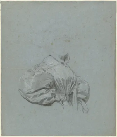 Draperiestudie van onbekende vrouw