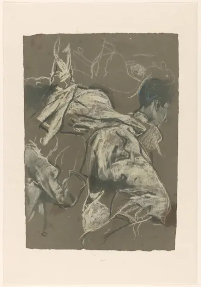 Draperiestudies en een kop