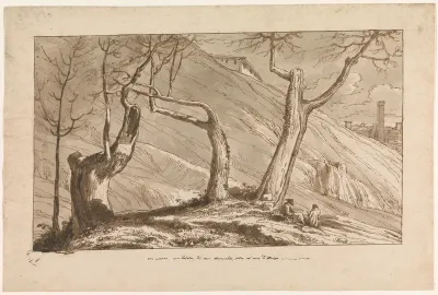 Draughtsmen in the Woods around Marescalchi, near Bologna