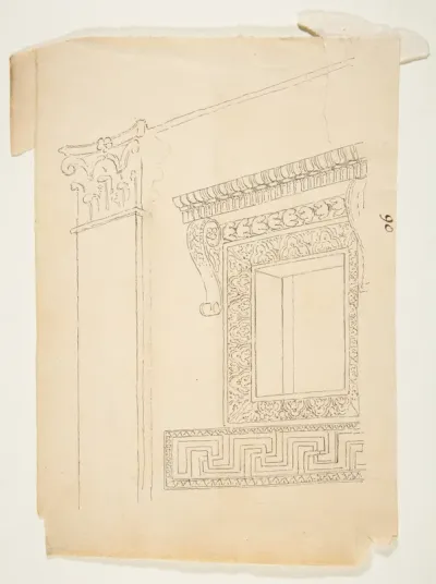 Drawing After an Architectural Fragment with a Corinthian pilaster