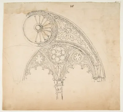 Drawing After an Architectural Fragment