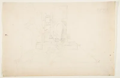 Drawing After and Architectural Fragment of a Coffered Ceiling