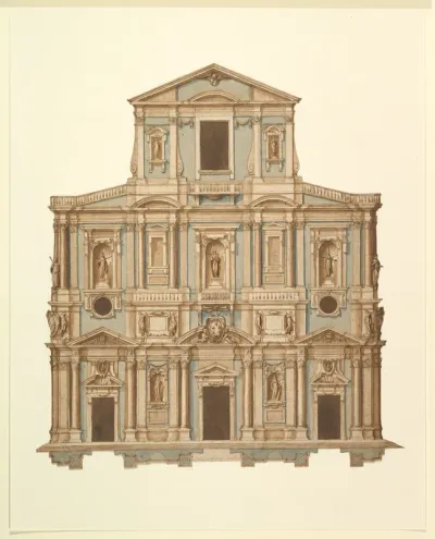 Drawing for Buontalenti's Model for the Facade of S. Maria del Fiore of Florence