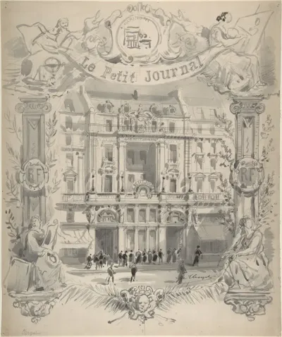 Drawing for title page "Le Petit Journal"