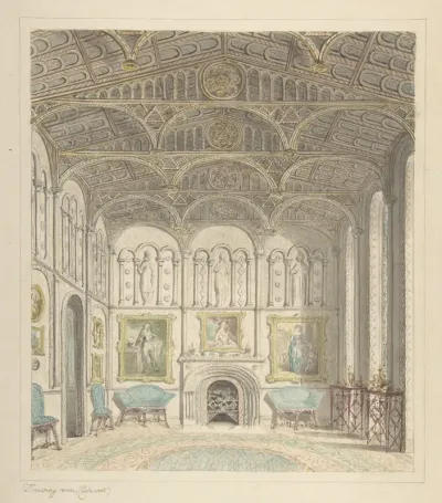 Drawing Room of Lea Castle, Looking West