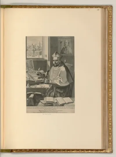Dreiviertelporträt Robert Bellarmin im Schreibzimmer