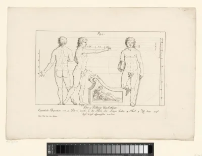 Drie aanzichten van het lichaam van een negenjarige jongen