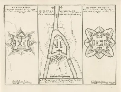 Drie forten in Vlaanderen, ca. 1693-1696