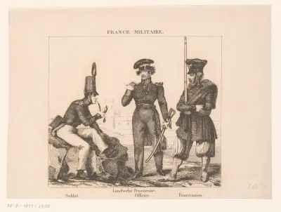 Drie Franse militairen