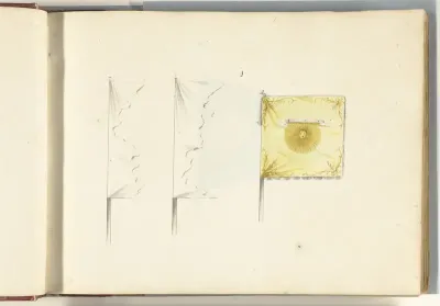 Drie Franse vaandels veroverd in de slag bij Spierbach, 1703