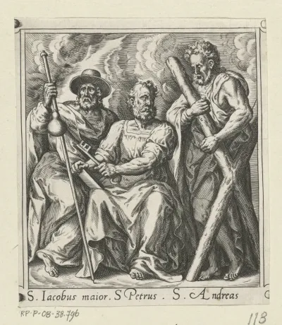 Drie heiligen Jacobus Maior, Petrus en Andreas