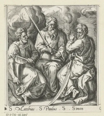 Drie heiligen Matthias, Paulus en Simon
