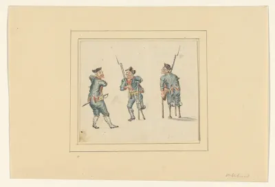 Drie invalide soldaten