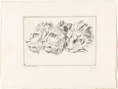 Drie leeuwenkoppen