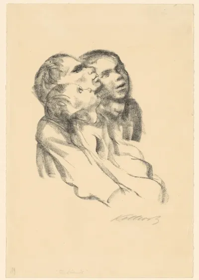 Drie luisterende figuren