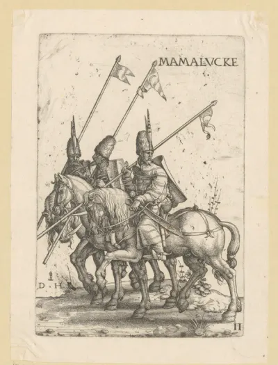 Drie Mammalukken te paard