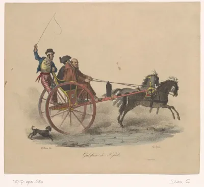 Drie mannen in een rijtuig