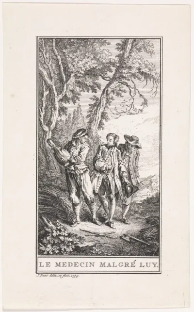 Drie mannen in het bos