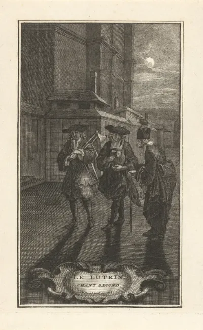 Drie mannen op straat bij nacht (kleine variant)