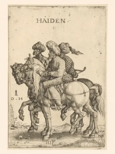 Drie mannen te paard