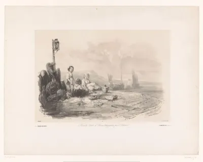 Drie meisjes aan zee