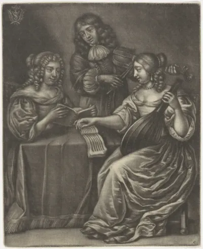 Drie musicerende figuren