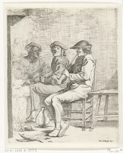 Drie musicerende mannen