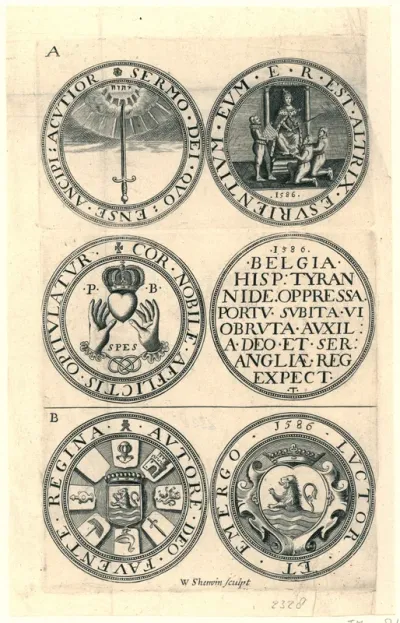 Drie Nederlandse medailles uit 1586