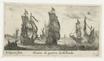 Drie Nederlandse oorlogsschepen