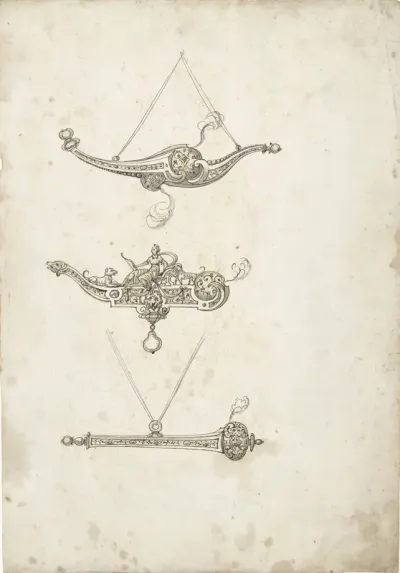 Drie ontwerpen voor hangers in de vorm van pijpjes