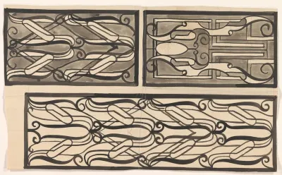 Drie ornamentele paneelontwerpen