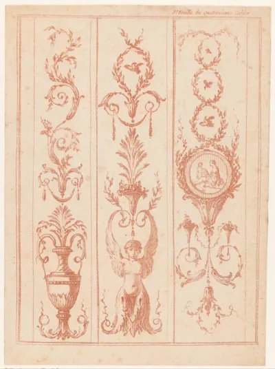 Drie panelen met arabesken
