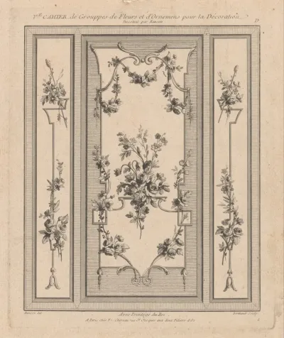 Drie panelen met bloemen