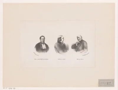 Drie portretten van J. L. C. Schroeder van der Kolk, Alfred de Vigny en Willem Vrolik