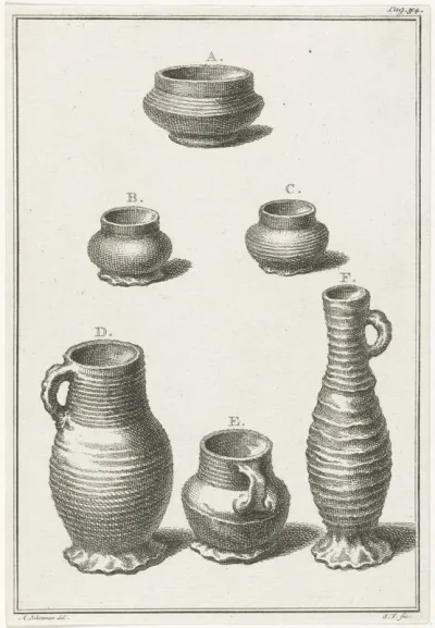 Drie potten en drie vazen