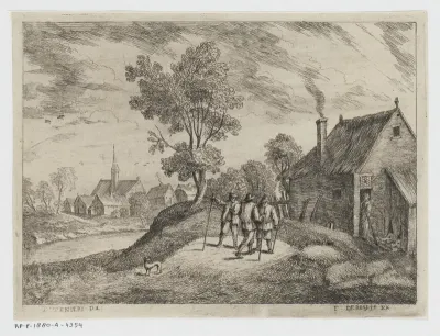 Drie pratende mannen